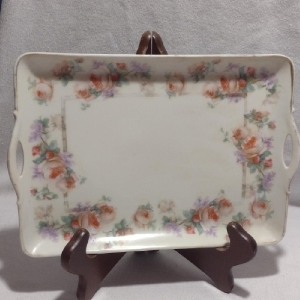 Floral Rectangular Serving Tray